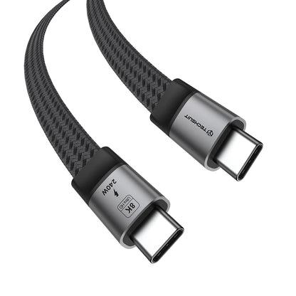 Câble de données et de charge USB-C - USB-C Techsuit ElysiumSync Pro CX1, 240W, 1m, Gris
