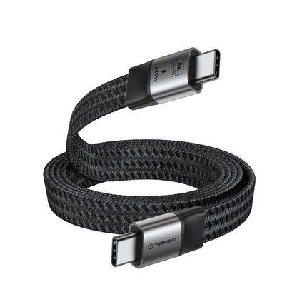 Câble de données et de charge USB-C - USB-C Techsuit ElysiumSync Pro CX1, 240W, 1m, Gris