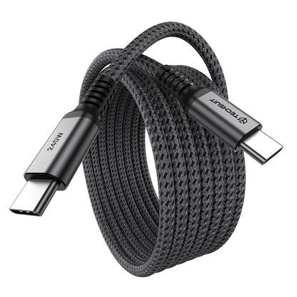 Câble de données et de charge USB-C - USB-C Techsuit TitanSync Pro CX2, 240W, 1m, Gris