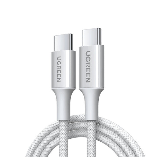 Câble de Données et de Charge USB-C - USB-C UGREEN L501, 60W, 1m, Gris