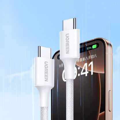 Câble de Données et de Charge USB-C - USB-C UGREEN L501, 60W, 2m, Gris