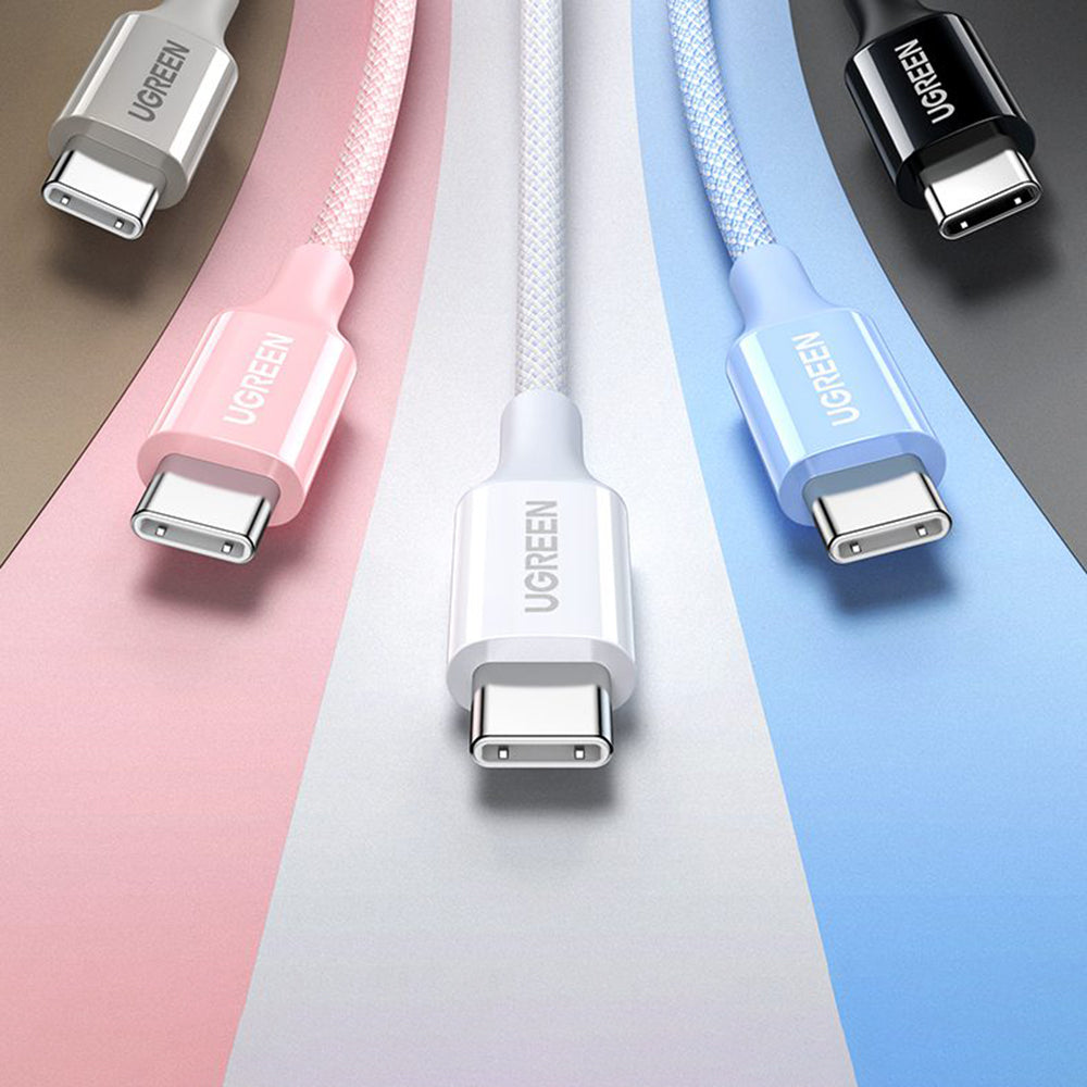Câble de Données et de Charge USB-C - USB-C UGREEN L501, 60W, 2m, Gris