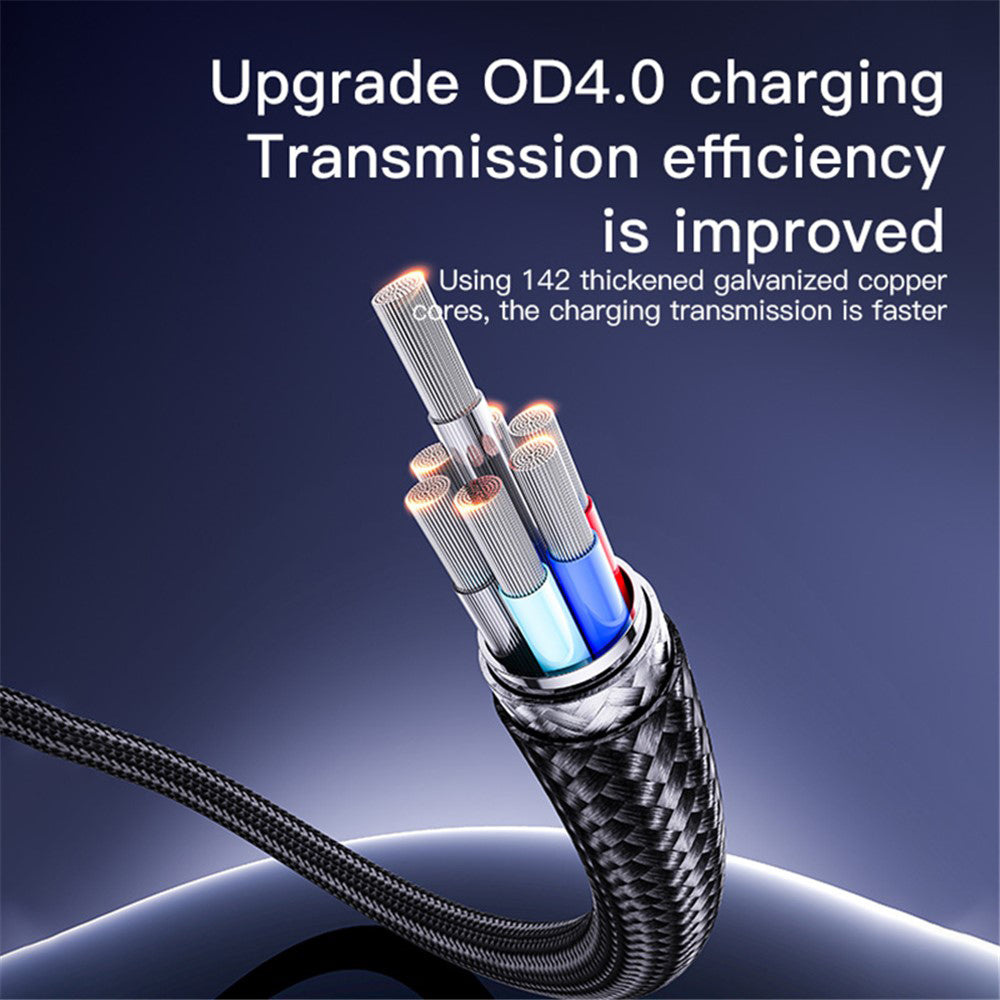 Câble de Données et de Charge USB-C - USB-C Yesido CA183, 60W, 2m, Noir