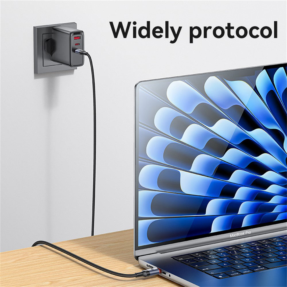 Câble de données et de charge USB-C - USB-C Yesido CA185, 240W, 1.2m, Noir