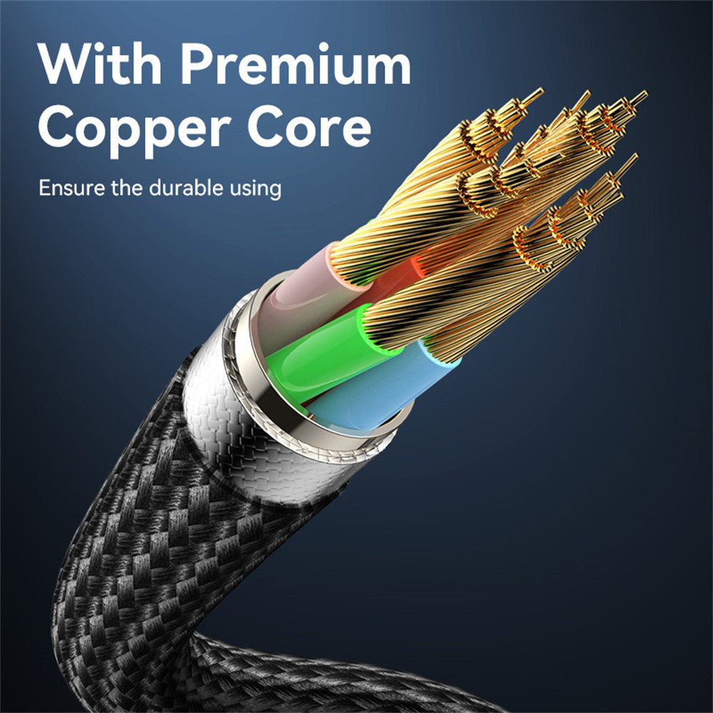 Câble de données et de charge USB-C - USB-C Yesido CA186, 240W, 2m, Noir