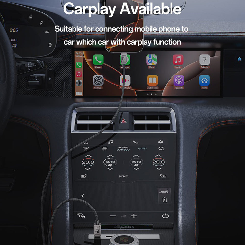 Câble de Données et de Charge USB-C - USB-C Yesido CA196, 60W, 1.2m, Noir