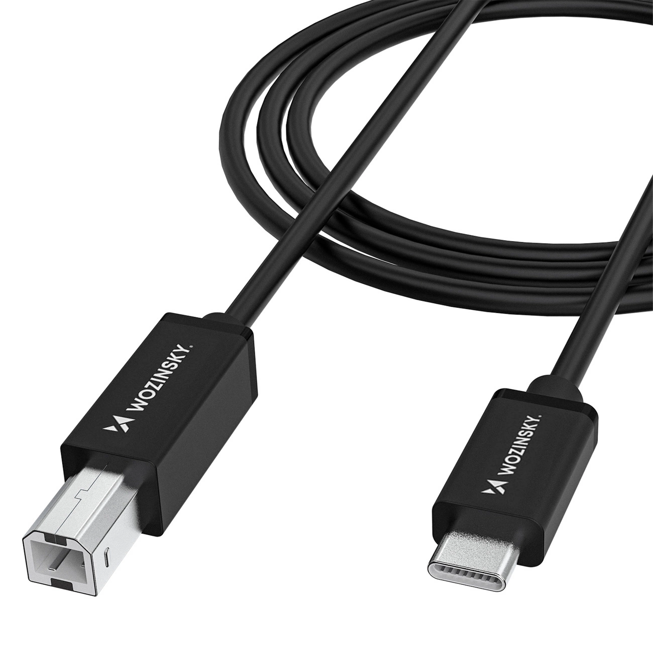 Câble d'imprimante WZK WKDDY1S, USB-C - USB-B, 1m, Noir
