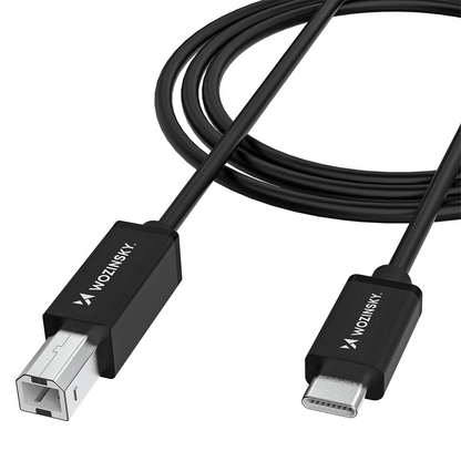 Câble d'imprimante WZK WKDDY1S, USB-C - USB-B, 1m, Noir