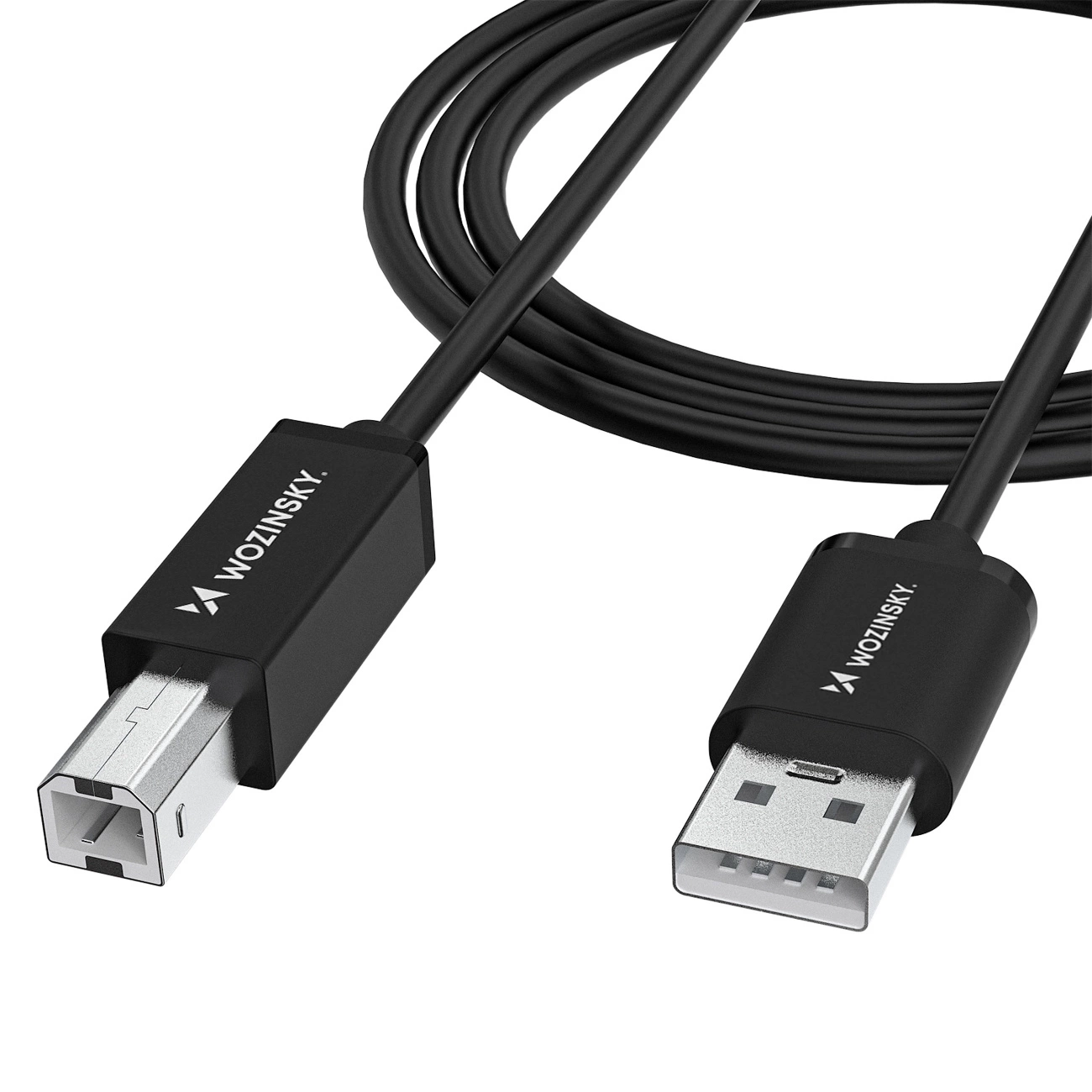 Câble d'imprimante WZK WKDDY3S, USB-A - USB-B, 2m, Noir