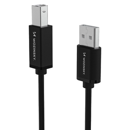 Câble d'imprimante WZK WKDDY3S, USB-A - USB-B, 2m, Noir