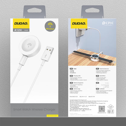 Chargeur sans fil Dudao A12H pour Huawei Watch Series, USB-A, Blanc