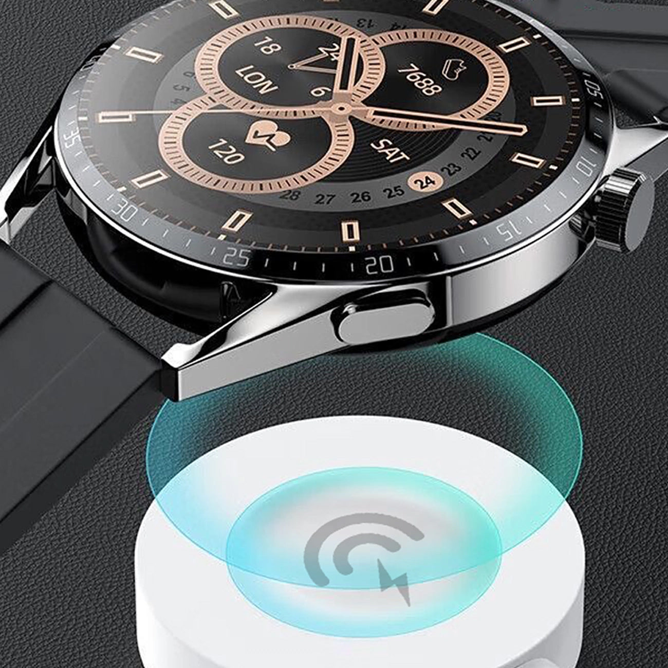 Chargeur sans fil Dudao A12H pour Huawei Watch Series, USB-A, Blanc