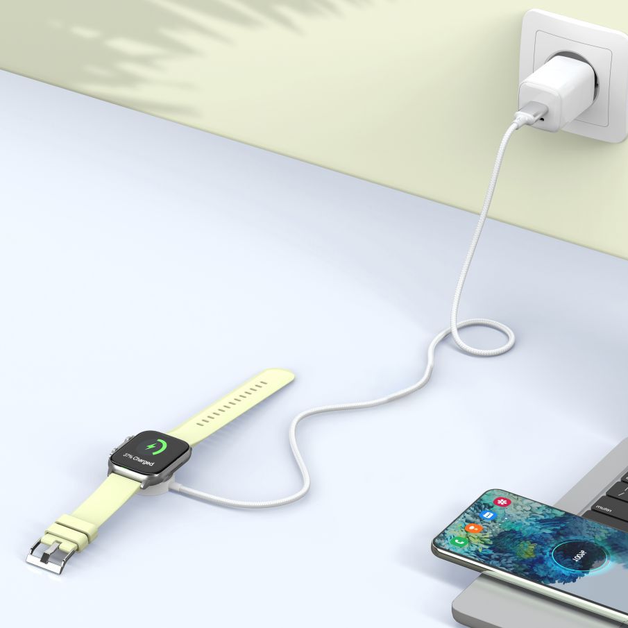 Tech-Protect MC02 Ultraboost C Charging Cable for Apple Watch Series, White