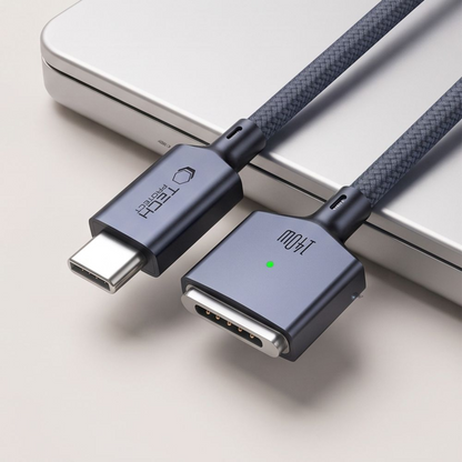 Câble de charge Tech-Protect MMC01 Ultraboost, USB-C - MagSafe 3, 140W, 3m, Bleu marine