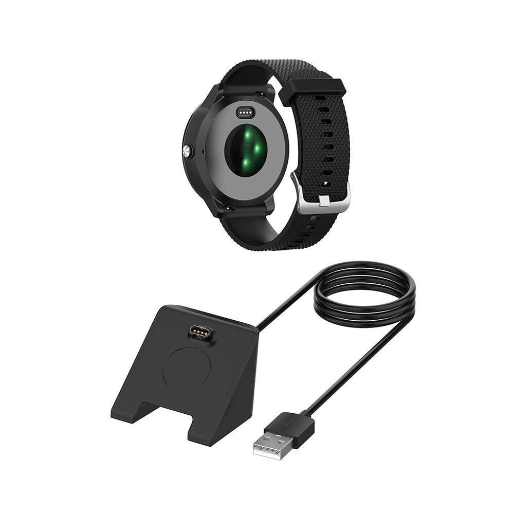 Câble de Chargement Techsuit TGC3 pour Garmin Fenix 5 Plus / 7X / 6X / 6 / 5, USB-A, Noir