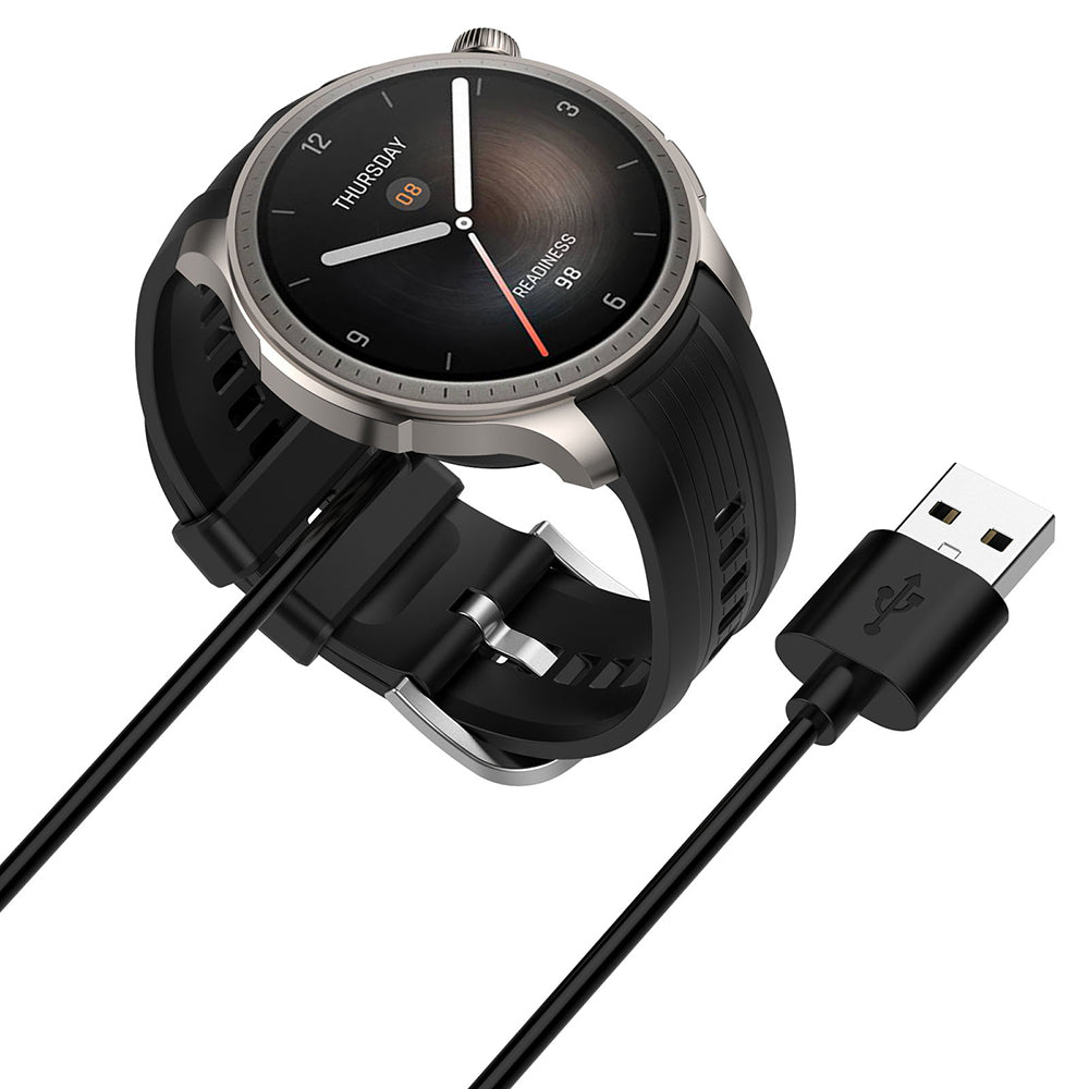Câble de Chargement Techsuit THA4 pour Amazfit T-Rex 3 / Balance, USB-A, Noir