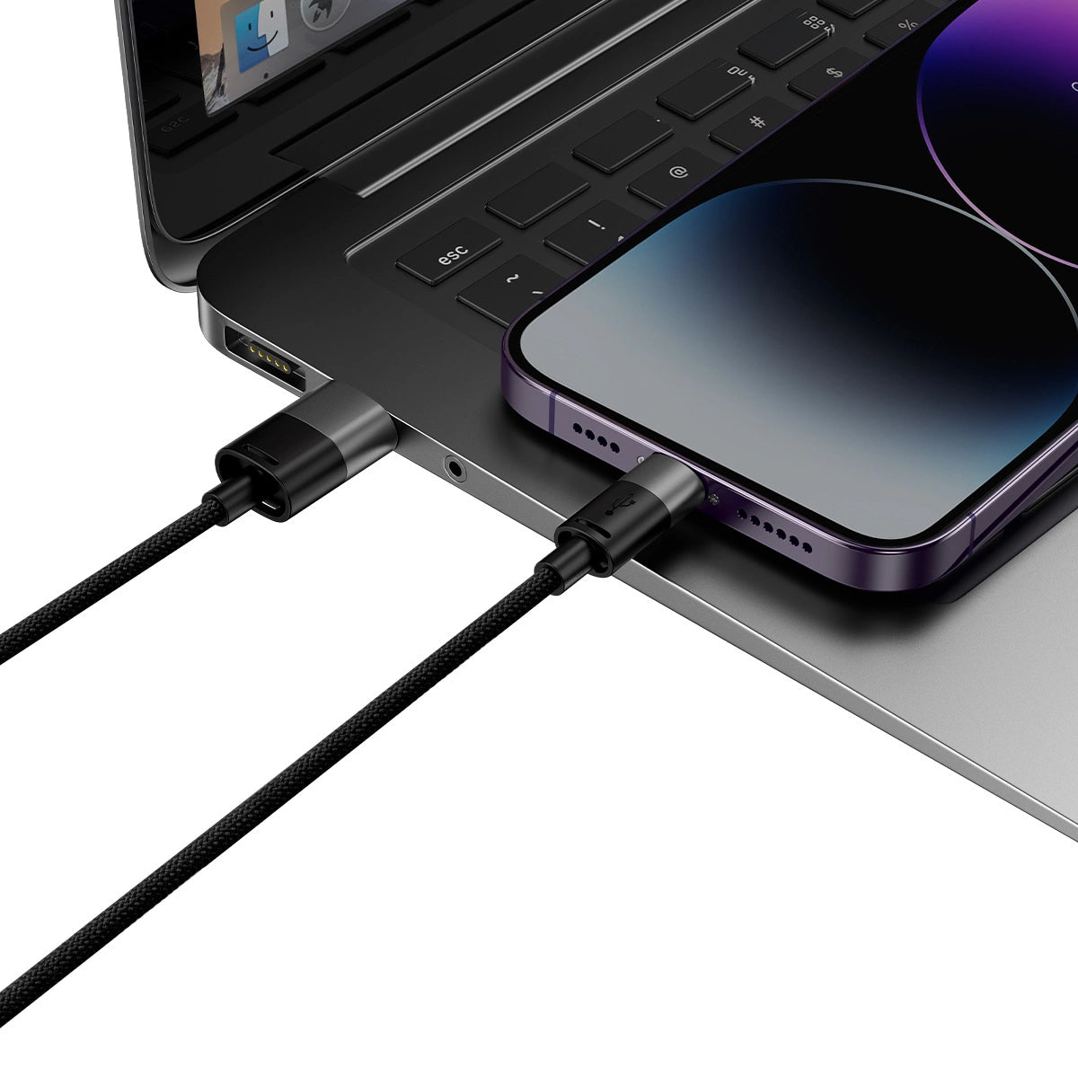 Câble de charge USB-A - Lightning / microUSB / USB-C Baseus StarSpeed 3in1, 18W, 1.2m, Noir CAXS000001 CAXS000001 