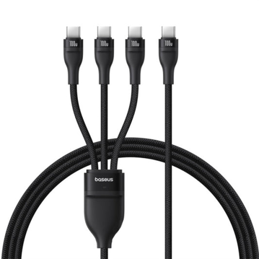 Câble de Chargement USB-C - 3 x USB-C Baseus Flash Series III 3en1, 100W, 1.5m, Noir P10377503111-00