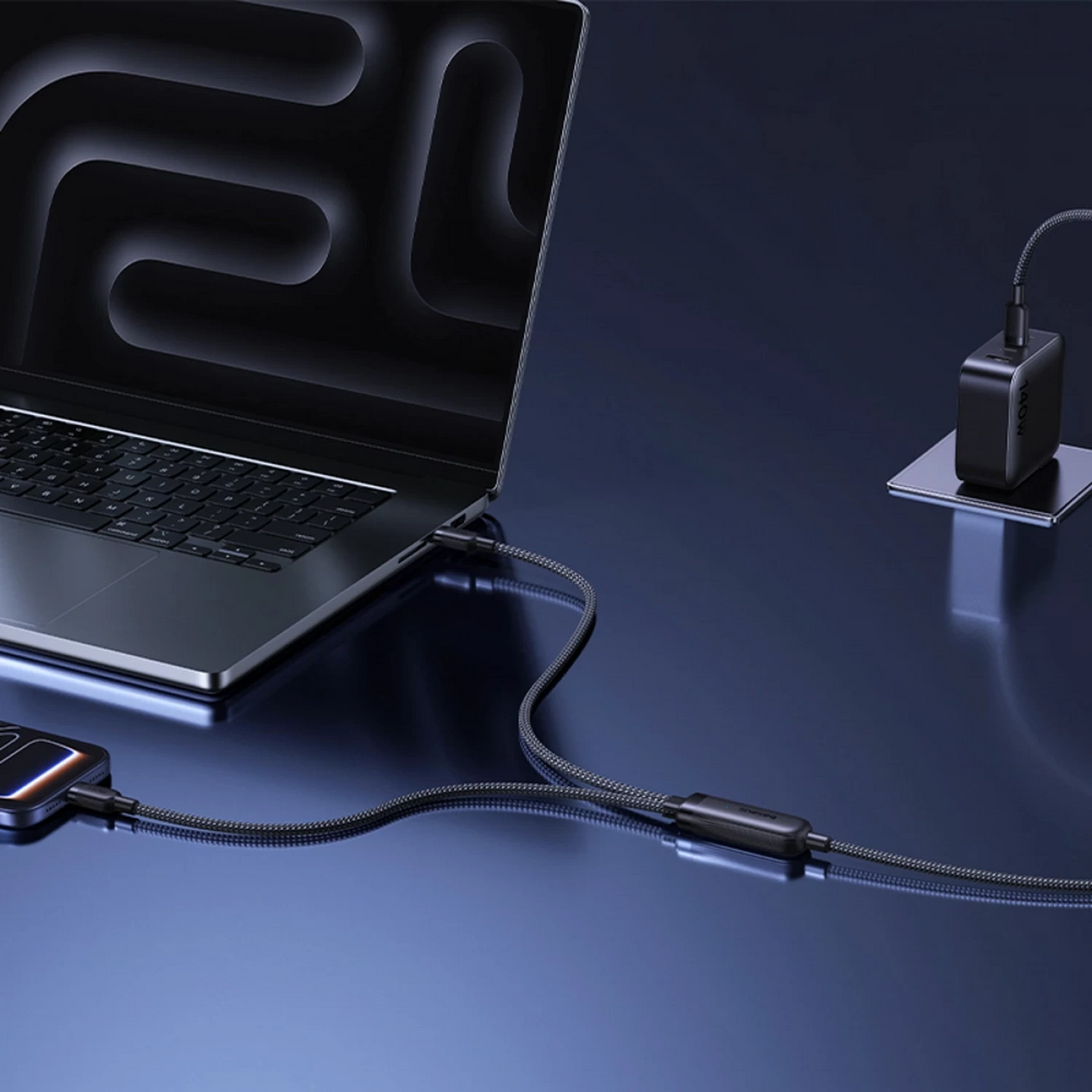 Câble de charge USB-C - 2 x USB-C Baseus Flash 4 2en1, 140W, 1,5m, Noir E0426X00