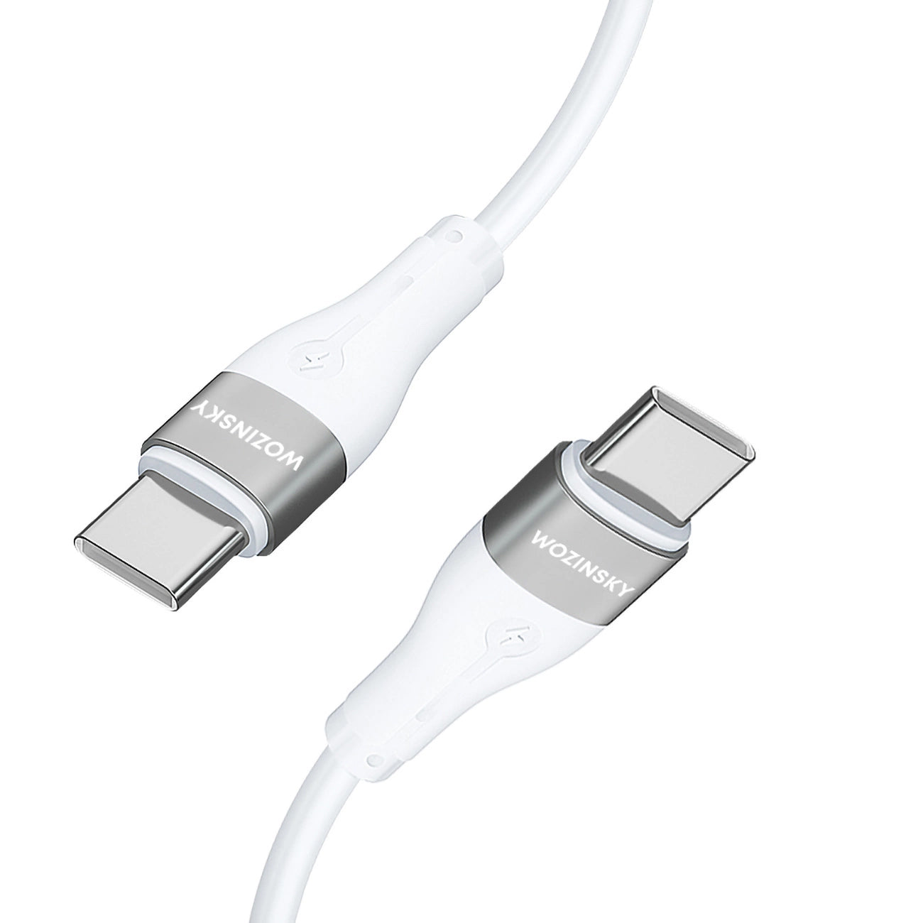 Câble de charge USB-C - USB-C WZK WSTCC2, 65W, 2m, blanc 