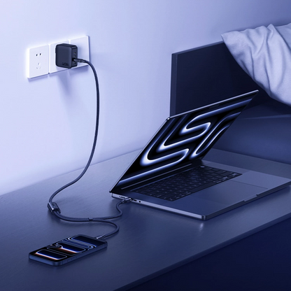 Câble de charge USB-C - 2 x USB-C Baseus Flash 4 2en1, 140W, 1,5m, Noir E0426X00
