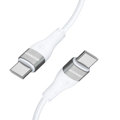 Câble de charge USB-C - USB-C WZK WSTCC1, 65W, 1m, blanc 