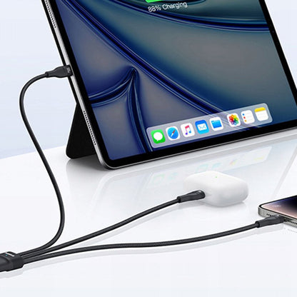 Câble de Chargement USB-C - Lightning / 2 x USB-C Baseus Flash Series III 3in1, 100W, 1.5m, Noir P10377502111-00