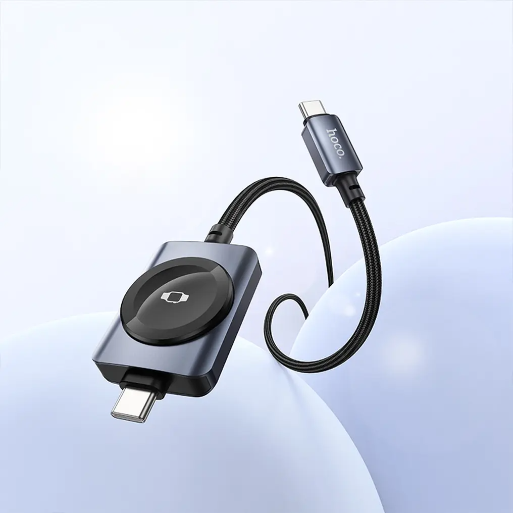 Câble de charge USB-C - USB-C HOCO CW66 2en1, 100W, 1,2m, Noir