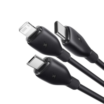 Câble de Chargement USB-C - Lightning / microUSB / USB-C Baseus Ultra Fast 3in1, 20W, 0.8m, Noir P10377501111-00