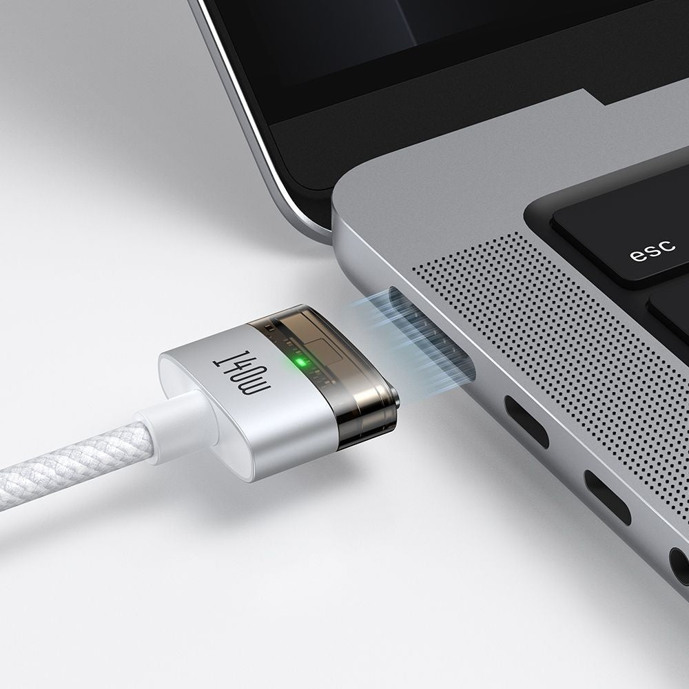 Câble de charge McDodo CA-2071, USB-C - MagSafe 3, 140W, 2m, Blanc