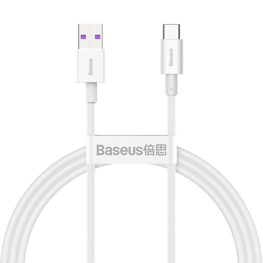 Câble de données et de charge USB-A - USB-C Baseus Superior Series, 66W, 1m, blanc CATYS-02