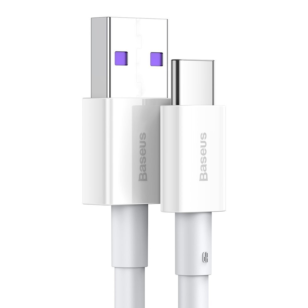 Câble de données et de charge USB-A - USB-C Baseus Superior Series, 66W, 1m, blanc CATYS-02