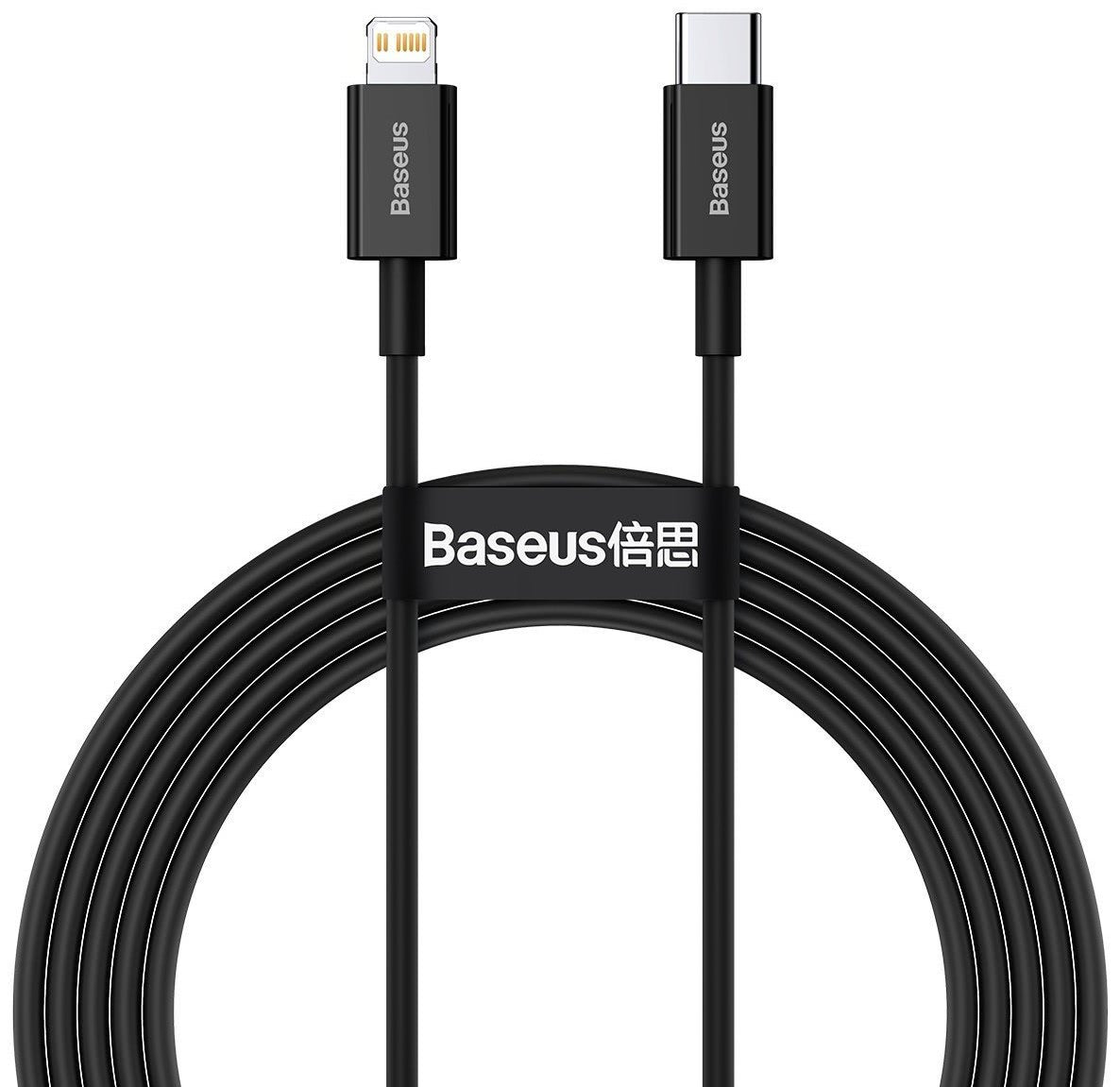 Câble de données et de charge USB-C - Lightning Baseus Superior Series, 20W, 2m, noir CATLYS-C01