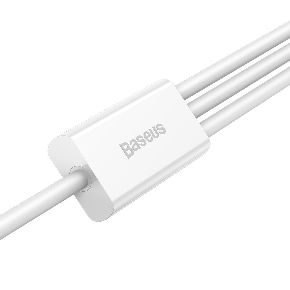 Câble de charge USB-A - Lightning / microUSB / USB-C Baseus Superior 3in1 Series, 20W, 1.2m, Blanc CAMLTYS-02 