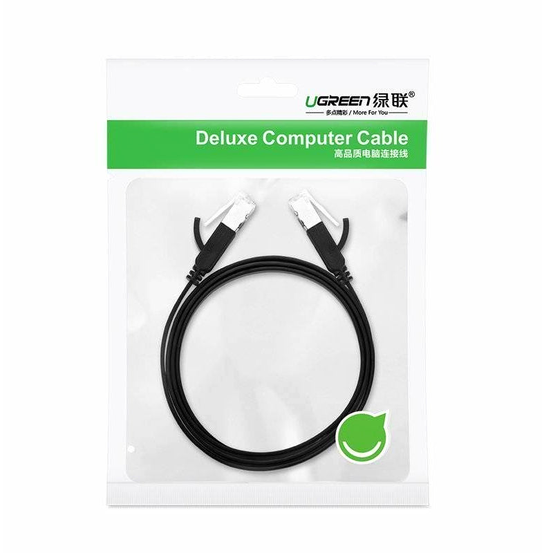 Câble réseau UGREEN NW101 plat, UTP, Cat6, 2m, noir 