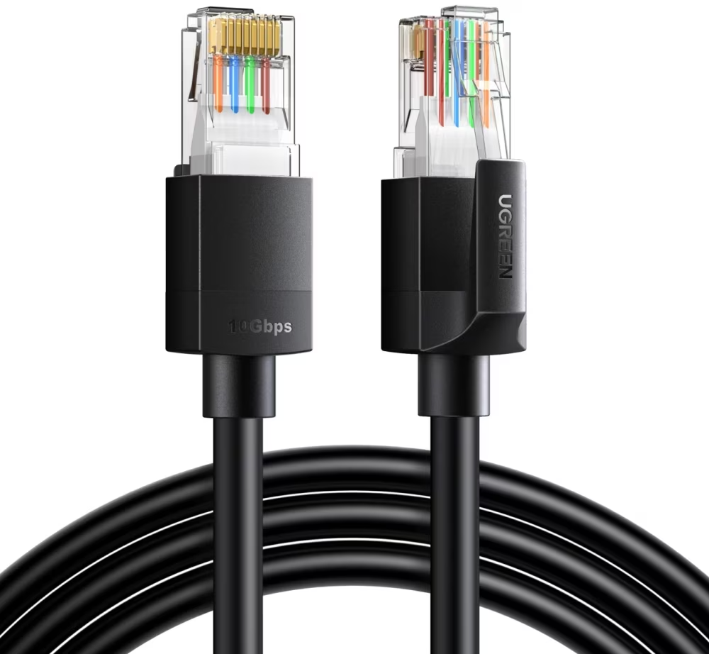 Câble Réseau UGREEN NW316, UTP, Cat6, 8m, Noir