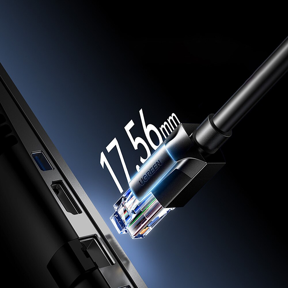 Câble Réseau UGREEN NW316, UTP, Cat6, 8m, Noir