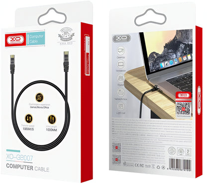 Câble Réseau XO Design GB007, UTP, Cat6, 1m, Noir