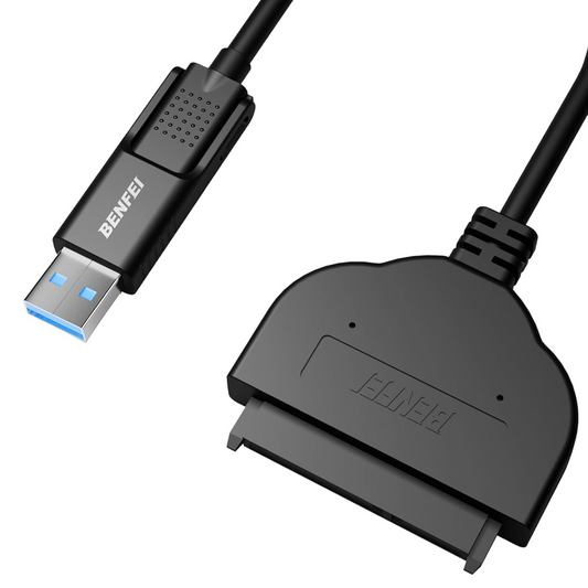 Câble SATA Benfei, USB-A 3.0 / USB-C - SATA III, 0,27 m, Noir