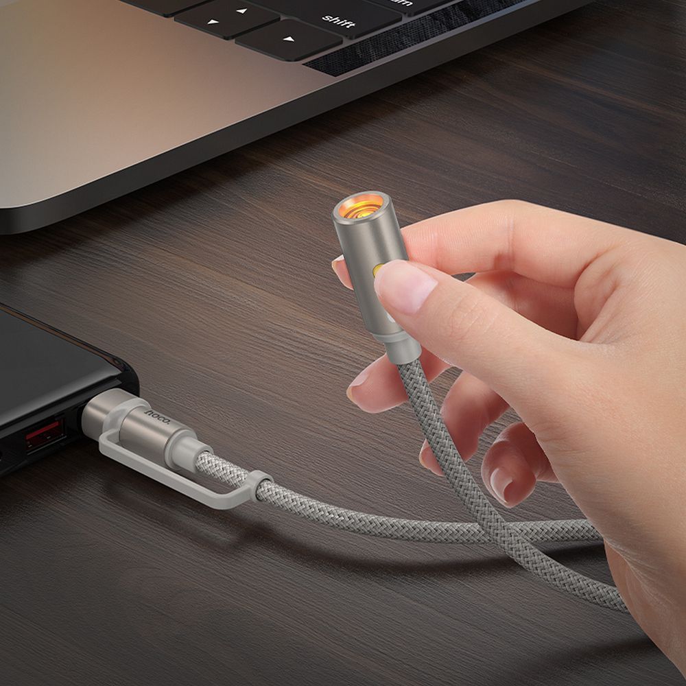 HOCO UA38B Electric Lighter, USB-C / USB-A, 0.3m, Gold