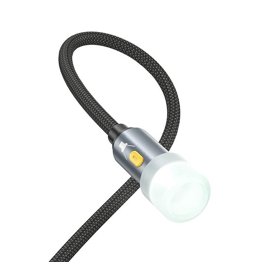 Câble Led HOCO UA38C, USB-C / USB-A, 0.3m, Noir
