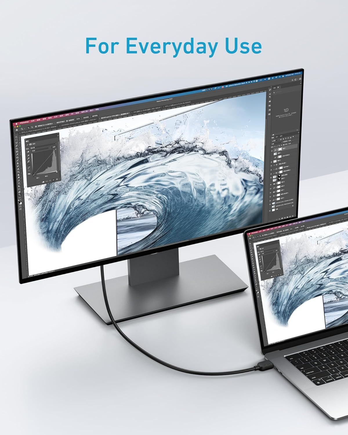 Câble Vidéo Anker, HDMI - HDMI, 8K, 1.8m, Noir A8742011