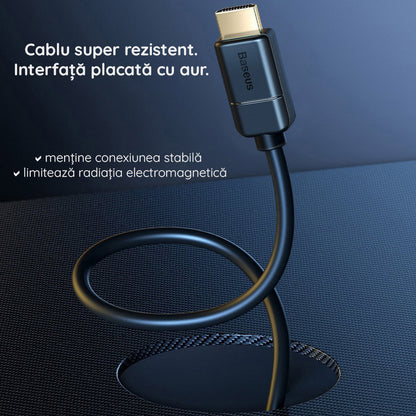 Câble Vidéo Baseus Haute Définition, HDMI - HDMI, 4K, 5m, Noir CAKGQ-D01