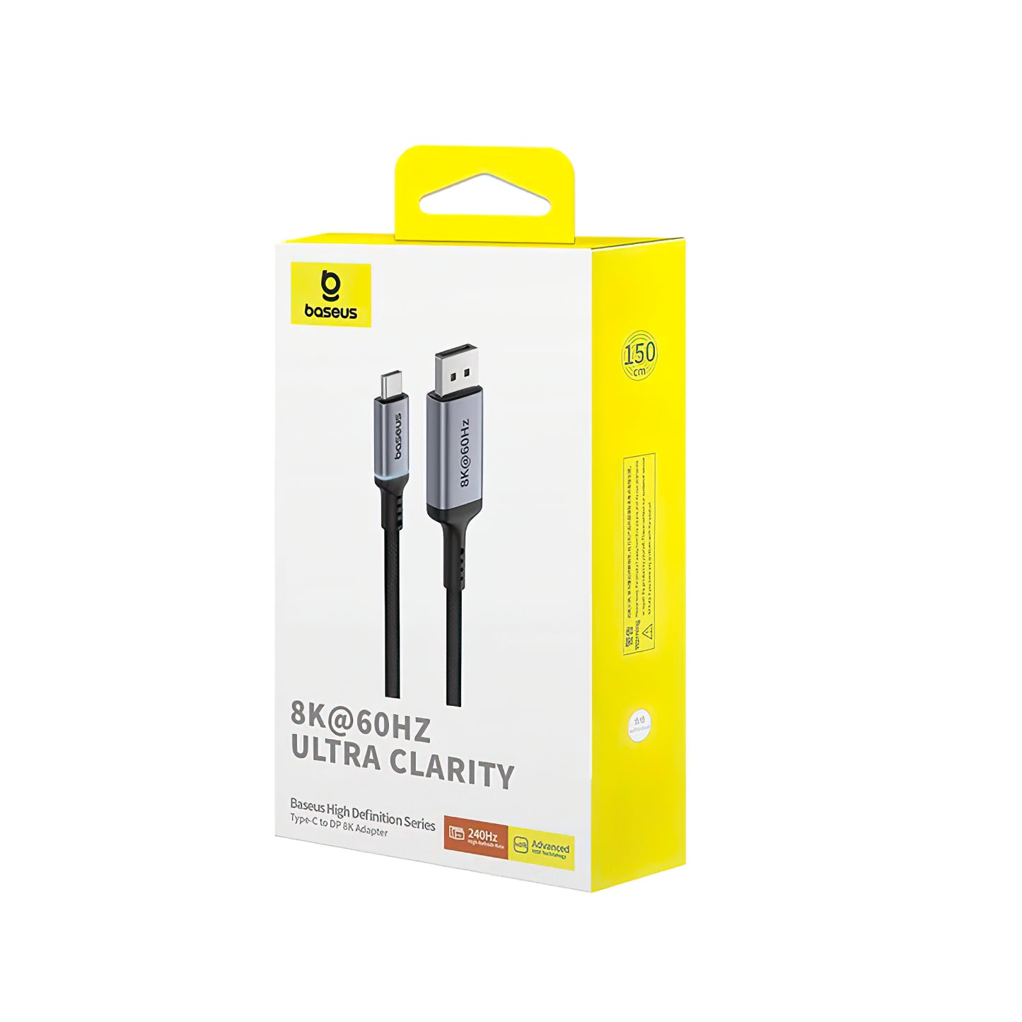 Câble audio et vidéo USB-C - DisplayPort USB-C Baseus Ultra Clarity, 8K, 1.5m, Black B006337070D111-00 