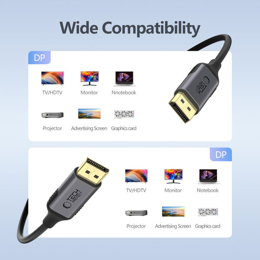 Câble Vidéo Tech-Protect Ultraboost, DisplayPort - DisplayPort, 4K, 2m, Noir