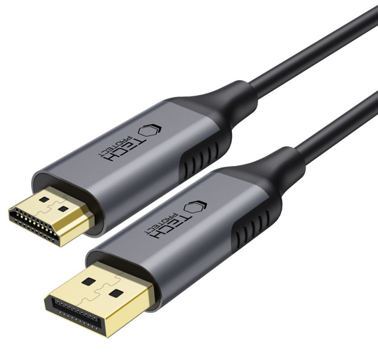 Câble vidéo Tech-Protect Ultraboost, DisplayPort - HDMI, 4K, 2m, Noir
