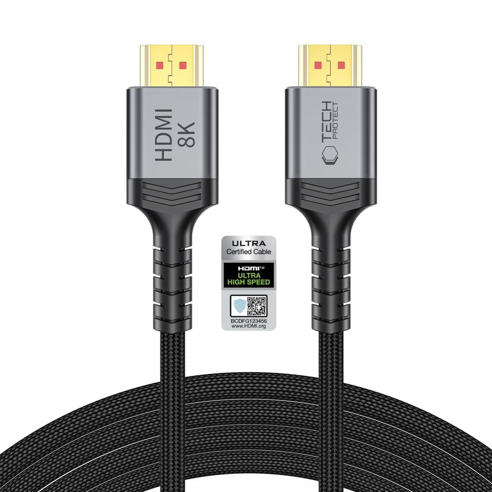 Câble Vidéo Tech-Protect Ultraboost 2, HDMI - HDMI, 8K, 3m, Noir