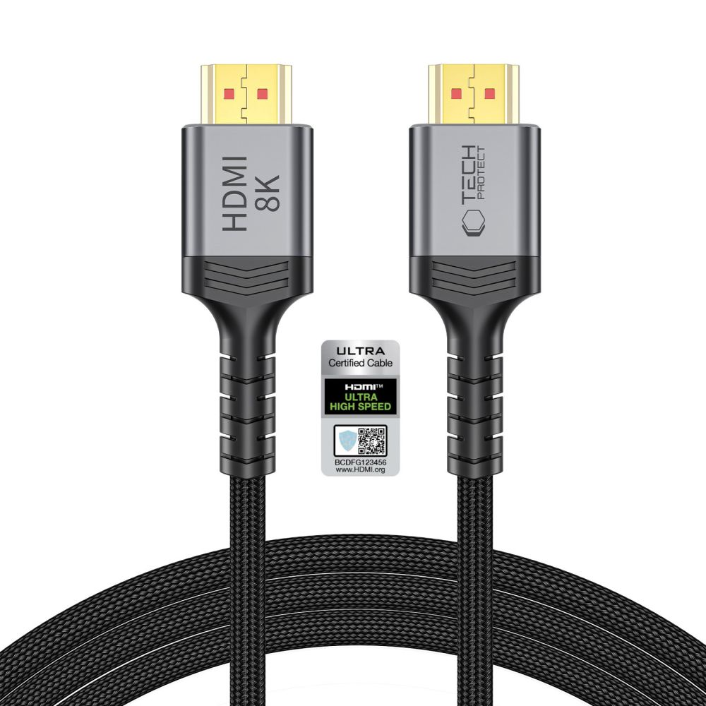Câble Vidéo Tech-Protect Ultraboost 2, HDMI - HDMI, 8K, 2m, Noir