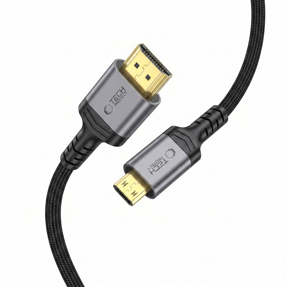 Câble Vidéo Tech-Protect Ultraboost 2, miniHDMI - HDMI, 8K, 2m, Noir