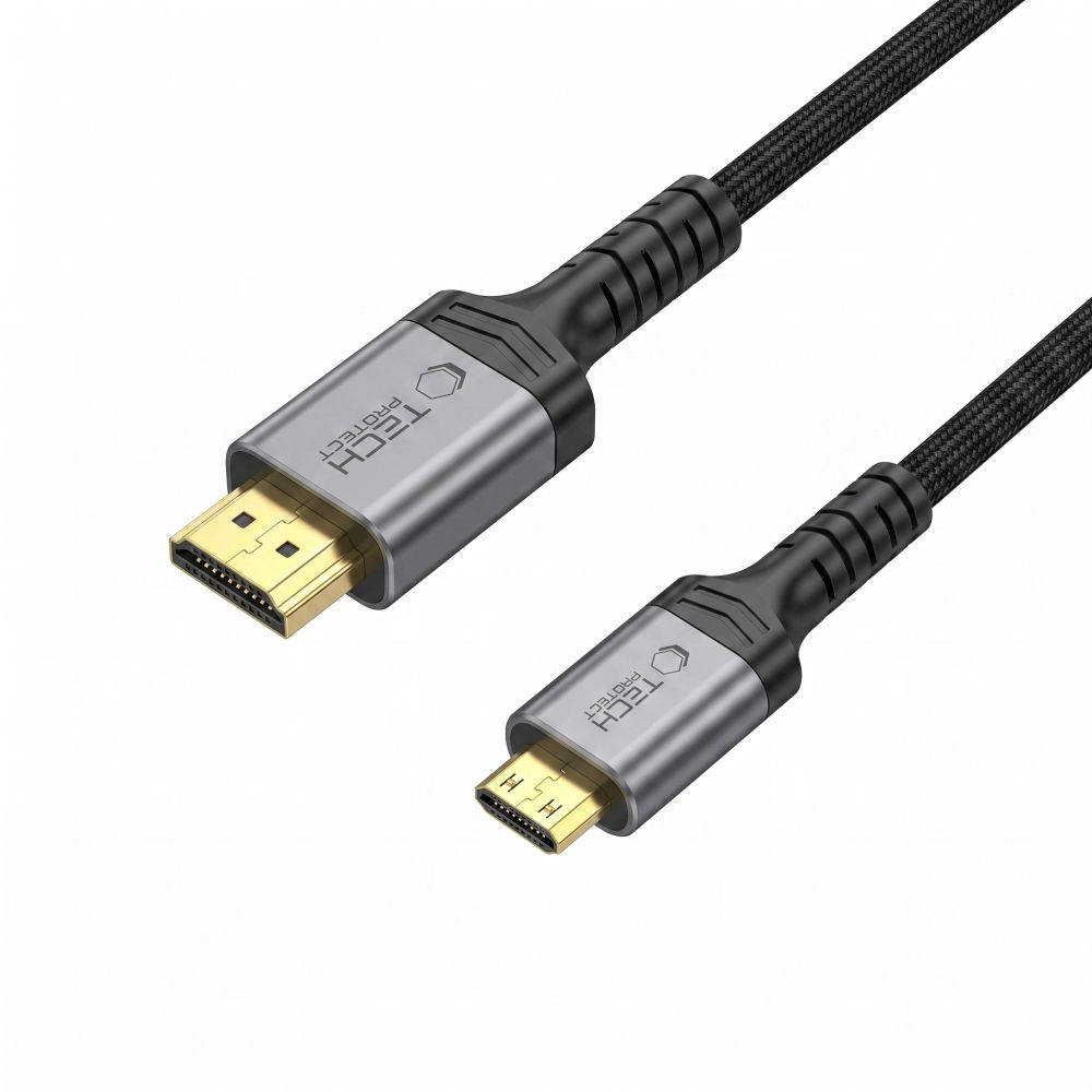 Câble Vidéo Tech-Protect Ultraboost 2, miniHDMI - HDMI, 8K, 2m, Noir